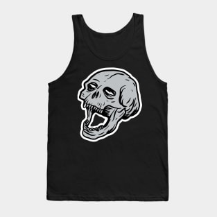 Skull head with blank, soulless eyes. Tank Top